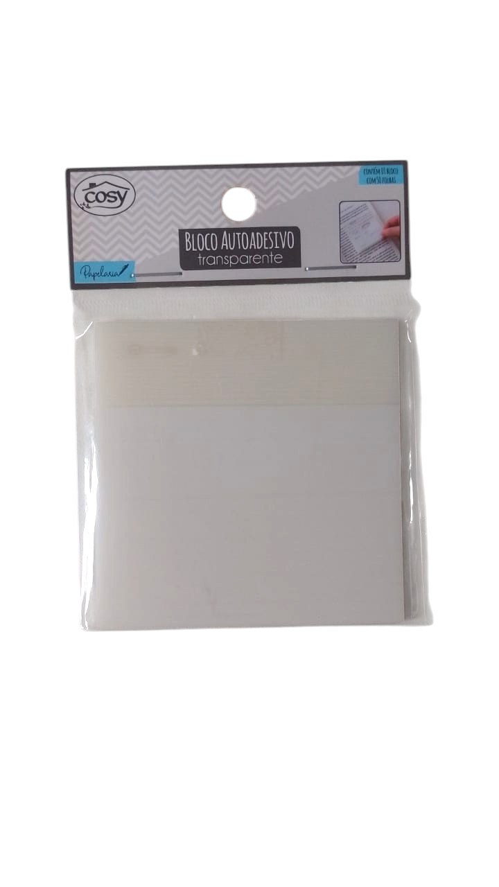 BLOCO ADESIVO TRANSPARENTE 7,6X7,6